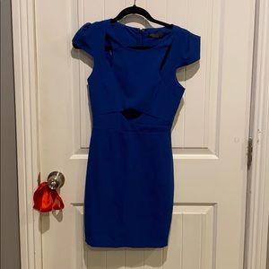 Blue fitted dress